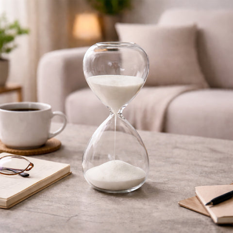 Reloj de Arena Cronos Blanco 8 x 20 cm