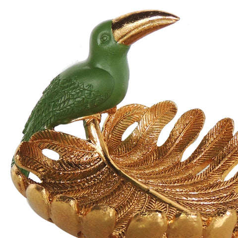 Bandeja tucan Verde oro Etiopia 17x19.5x13 cm