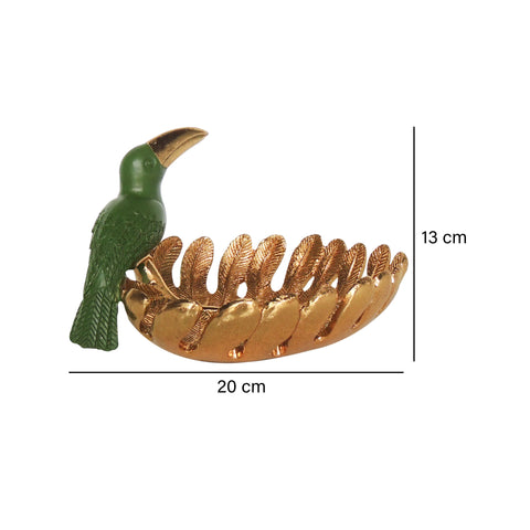 Bandeja tucan Verde oro Etiopia 17x19.5x13 cm