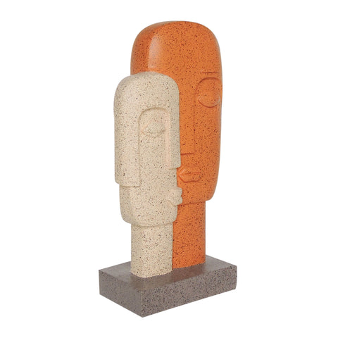 Escultura Cara Multicolor Etiopia 13.5X8X28 cm