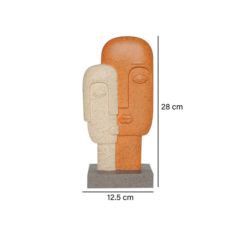 Escultura Cara Multicolor Etiopia 13.5X8X28 cm