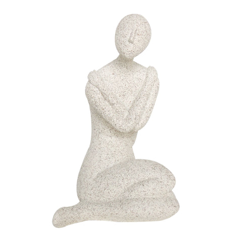 Escultura abrazo Blanco Ebud 15.1 x 11.8 x 23 cm