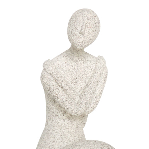 Escultura abrazo Blanco Ebud 15.1 x 11.8 x 23 cm