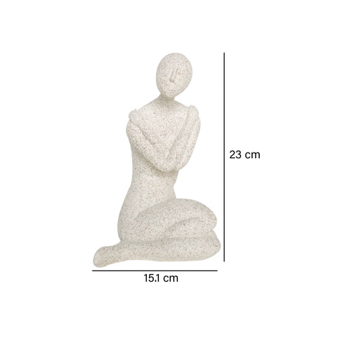 Escultura abrazo Blanco Ebud 15.1 x 11.8 x 23 cm