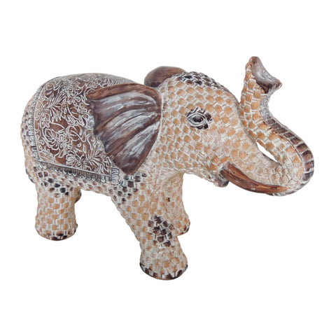 Escultura Elefante Beige Ebud 32.5x10.5x21 cm