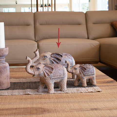 Escultura Elefante Beige Ebud 32.5x10.5x21 cm