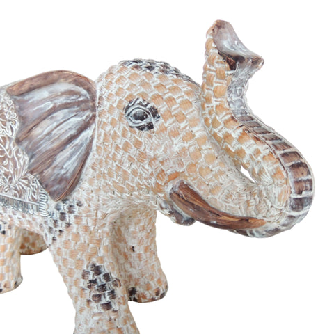 Escultura Elefante Beige Ebud 32.5x10.5x21 cm