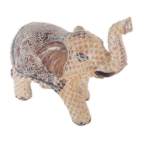 Escultura Elefante Beige Ebud 18.5x7.5x15.5 cm