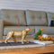 Escultura Leopardo Oro Etiopia 33X7X18 cm