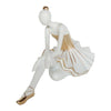 Escultura Bailarina Blanco Oro Ebud 25.5X12.5X14.5 cm