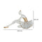 Escultura Bailarina Blanco Oro Ebud 25.5X12.5X14.5 cm