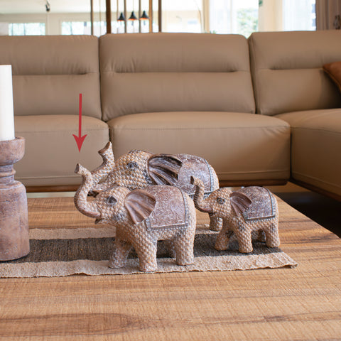 Escultura Elefante Beige Ebud 23.3 x 9.5 x 19.8 cm