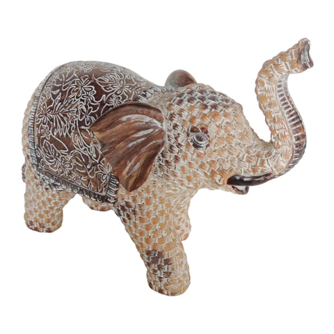 Escultura Elefante Beige Ebud 23.3 x 9.5 x 19.8 cm