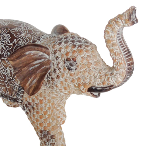 Escultura Elefante Beige Ebud 23.3 x 9.5 x 19.8 cm
