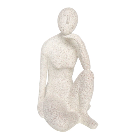 Escultura pensador Blanco Ebud 14 x 11.9 x 22 cm