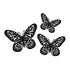 Apliques Set X3 Mariposa Negro