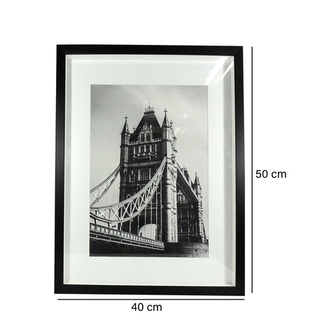 Cuadro Londres Negro London 40 x 4 x 50 cm