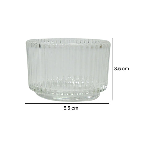 Portavela Murano Transparente 5.3 x 3.5 cm