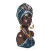Escultura cabeza africana Azul Nairobi 15x11x25.5 cm