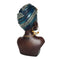 Escultura cabeza africana Azul Nairobi 15x11x25.5 cm