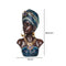 Escultura cabeza africana Azul Nairobi 15x11x25.5 cm