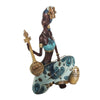 Escultura africana sentada Azul Nairobi 15x10x22 cm