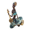 Escultura africana sentada Azul Nairobi 15x10x22 cm