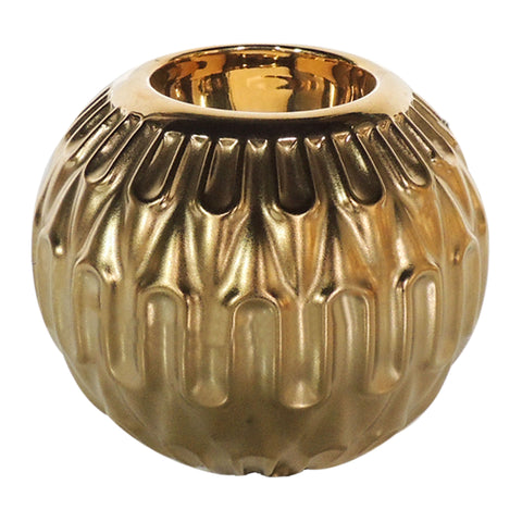 Portavela Oro Deluxe 10.5X10.5X8.5 cm