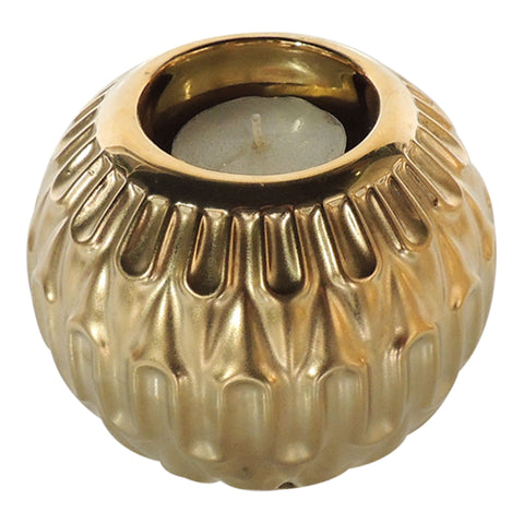 Portavela Oro Deluxe 10.5X10.5X8.5 cm