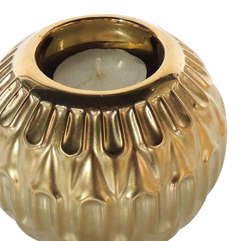 Portavela Oro Deluxe 10.5X10.5X8.5 cm