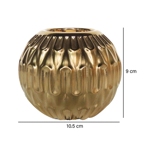Portavela Oro Deluxe 10.5X10.5X8.5 cm
