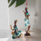 Escultura africana bandolón Azul Nairobi 8x6.5x31.5 cm