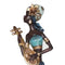 Escultura africana bandolón Azul Nairobi 8x6.5x31.5 cm