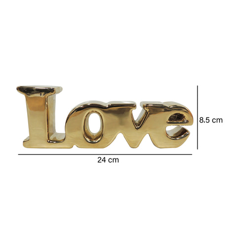 Escultura LOVE Oro Love 24x3.5x8.5 cm