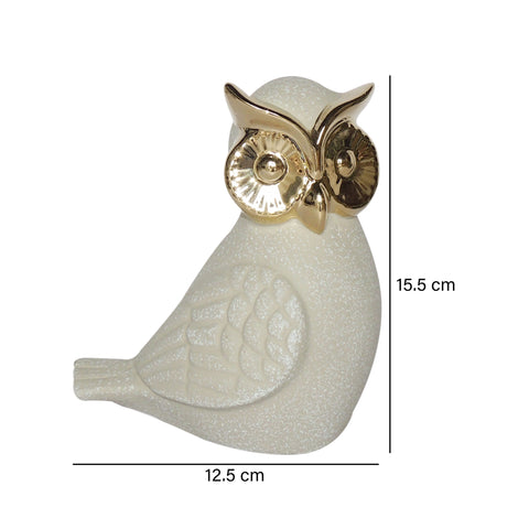 Escultura Búho Lado Tikal Gris 12.5x8.5x15.5 cm