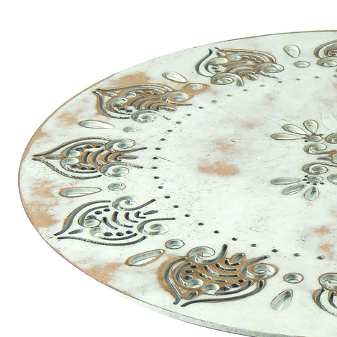 Base de mesa Blanco Mándala 38 x 38 x 0.3 cm