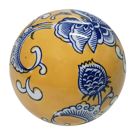Esfera Flores Amarillo Han 10X10 cm
