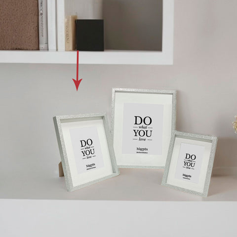 Portaretrato Escarcha Plata Shine 21.5 x 2.5 x 26.5 cm