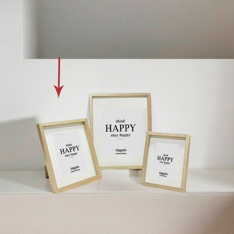 Portaretrato Escarcha Oro Shine 21.5 x 2.5 x 26.5 cm