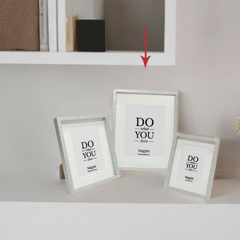 Portarretrato Escarcha Plata Shine 29.5 x 2.5 x 36.5 cm