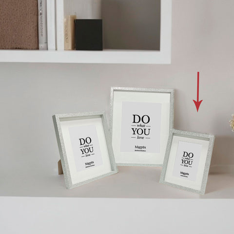 Portaretrato Escarcha Plata Shine 16.5 x 2.5 x 21.5 cm