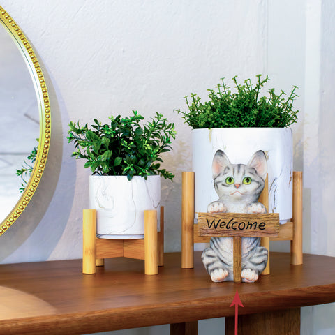 Escultura Gato Welcome Pets 12x9.5x19 cm