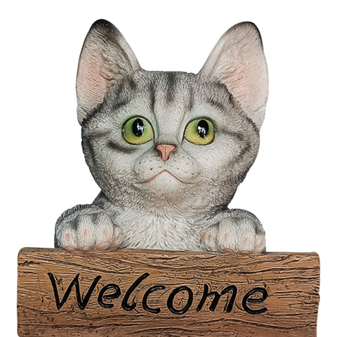 Escultura Gato Welcome Pets 12x9.5x19 cm