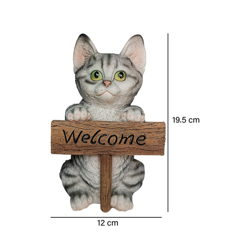 Escultura Gato Welcome Pets 12x9.5x19 cm