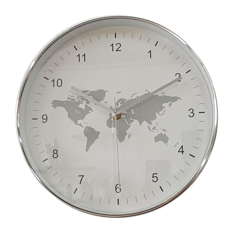 Reloj Mapa Negro Suiza 30.5 x 30.5 cm