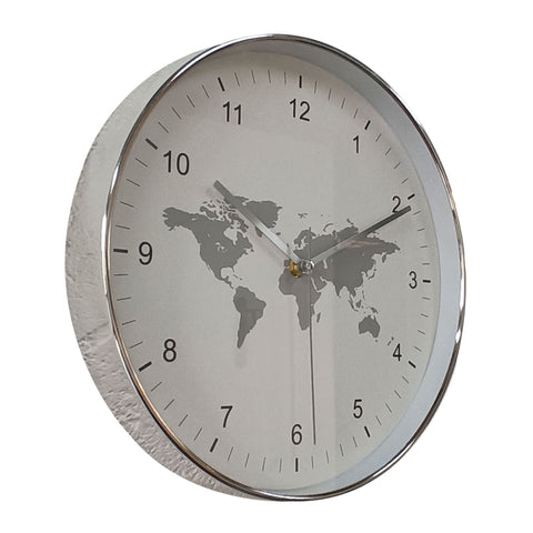Reloj Mapa Negro Suiza 30.5 x 30.5 cm