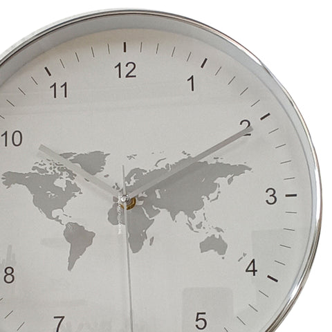 Reloj Mapa Negro Suiza 30.5 x 30.5 cm