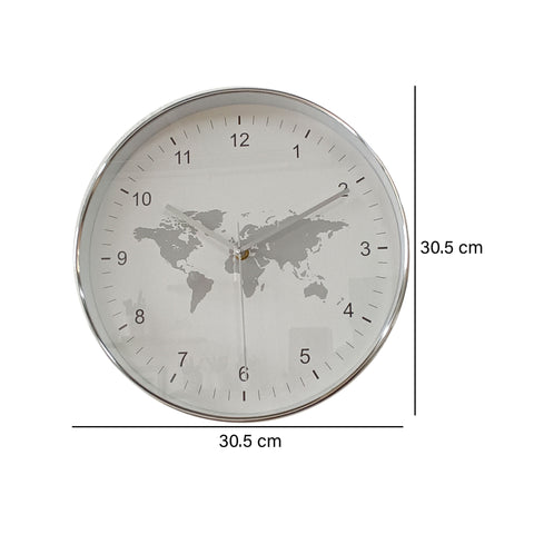 Reloj Mapa Negro Suiza 30.5 x 30.5 cm