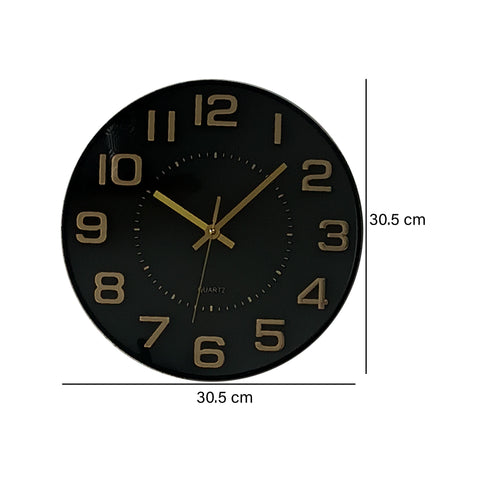 Reloj Negro Suiza 30.5 x 30.5 cm