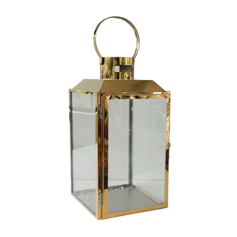 Farol Metal Oro Milan 17x32 cm